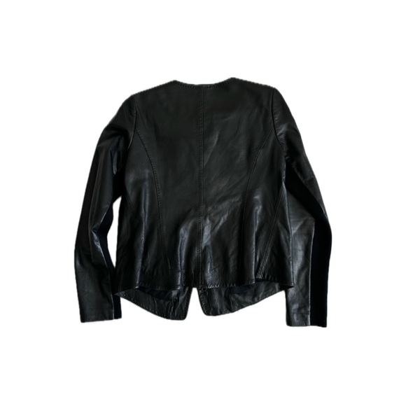 VINCE WOMEN’S LEATHER MOTO JACKET Asymmetrical Zip Fitted Size/M~ Orig. $1195 - Picture 4 of 13